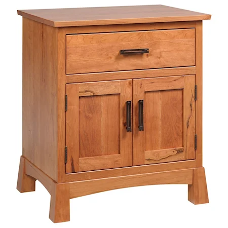 Transitional Solid Wood Nightstand